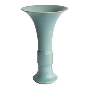 景德镇青瓷仿宋陶瓷花瓶 客厅插花器皿桌面摆件 汝窑复古中式花觚