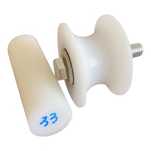 尼龙轴承滚轮静音50轨道轮电缆线导向轮1寸管吊轮60圆槽轮动滑轮