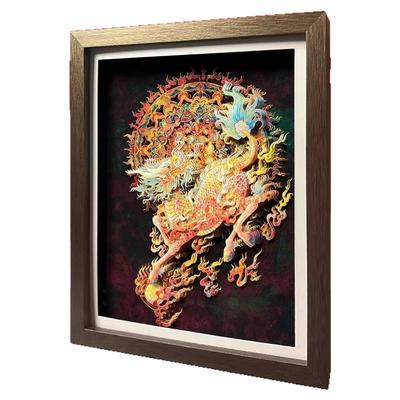 【麒麟回首】客厅装饰画摆件礼品