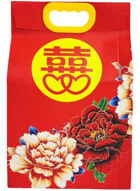 红色喜庆牛皮纸包装袋