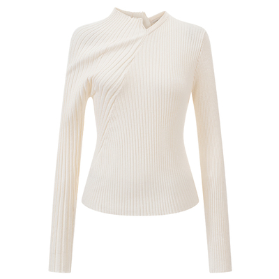 VIKTORIACHAN25/26秋冬成衣系列新品 不规则拼接长袖针织打底衫