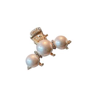 精致镶钻珍珠小发夹后脑勺刘海头发夹子小号抓夹女发抓鲨鱼夹头饰