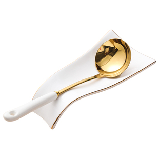 迈卡伦 轻奢陶瓷厨房汤勺架托放筷子架家用置物架搁盘漏