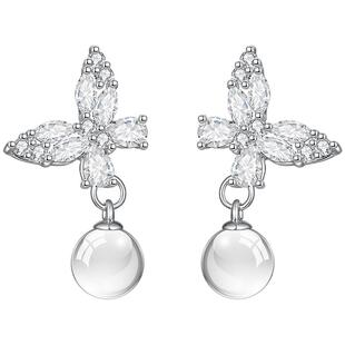 ZEGL真柳蝴蝶耳环女新款爆款高级耳钉轻奢独特耳坠适合夏天的耳饰