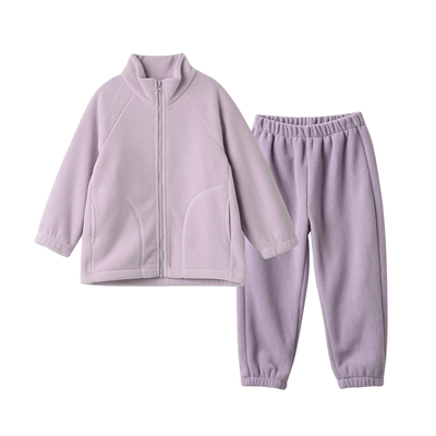 A类儿童摇粒绒拉链家居服套装180