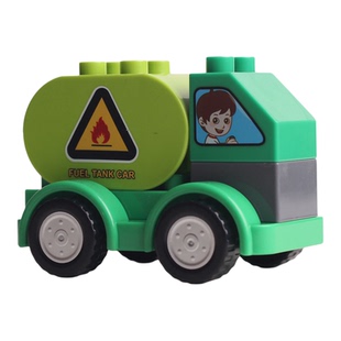 费乐儿童大颗粒积木玩具百变小汽车拼装工程车宝宝益智男孩小礼物