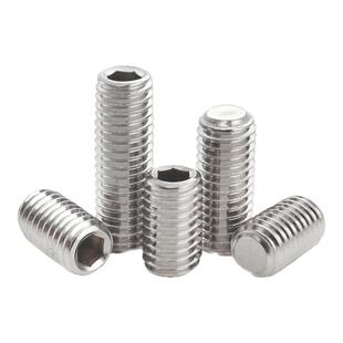 平端紧定304/201不锈钢螺丝钉内六角无头机米顶丝止付MM3M4M5M6M8