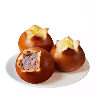 颜小贝海盐芝士碱水球夹心面包代餐黑巧奶酪欧包饱腹早餐粗粮食品