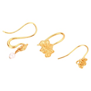 S925银镀金耳钩配件自制高端耳饰diy材料凤凰珍珠耳环新中式耳坠