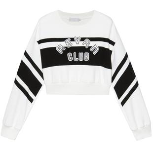 REVAN芮范设计师款简约休闲风横条纹卫衣RN11002023