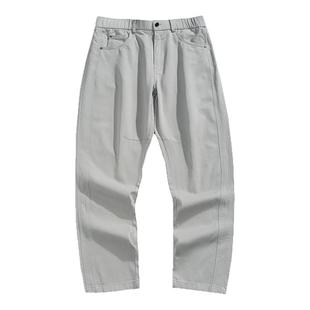 猫人轻奢莱赛尔天丝休闲裤男通勤百搭直筒长裤秋季新款老钱风裤子