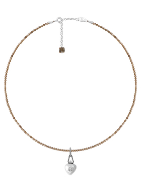 TWOR缇坞/珍珠瓶吊坠茶水晶项链