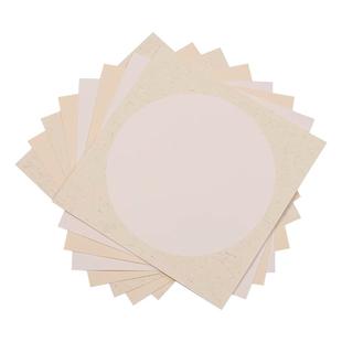 成竹堂加厚生宣纸卡纸国画作品纸长方形圆形镜片扇面软卡熟宣工笔画书法作品纸空白色毛笔字书法专用纸练习纸