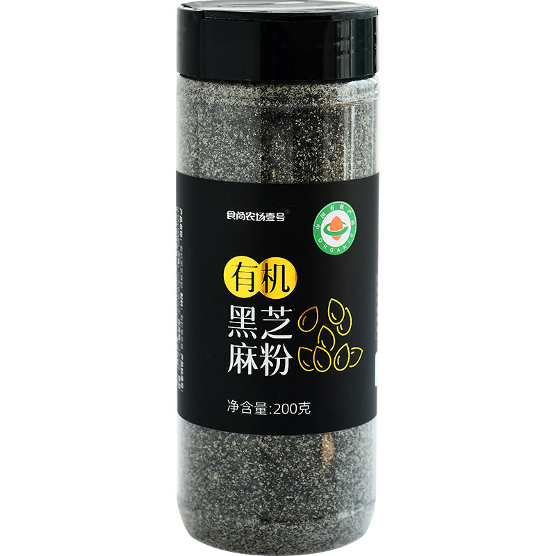 食尚农场壹号有机纯黑芝麻粉熟制