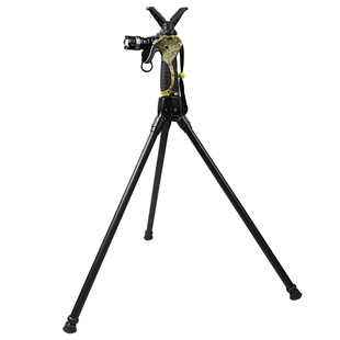 照相射击支架彩铝合金超坚固狩猎升降锁定三脚架摄影观鸟摄像装备