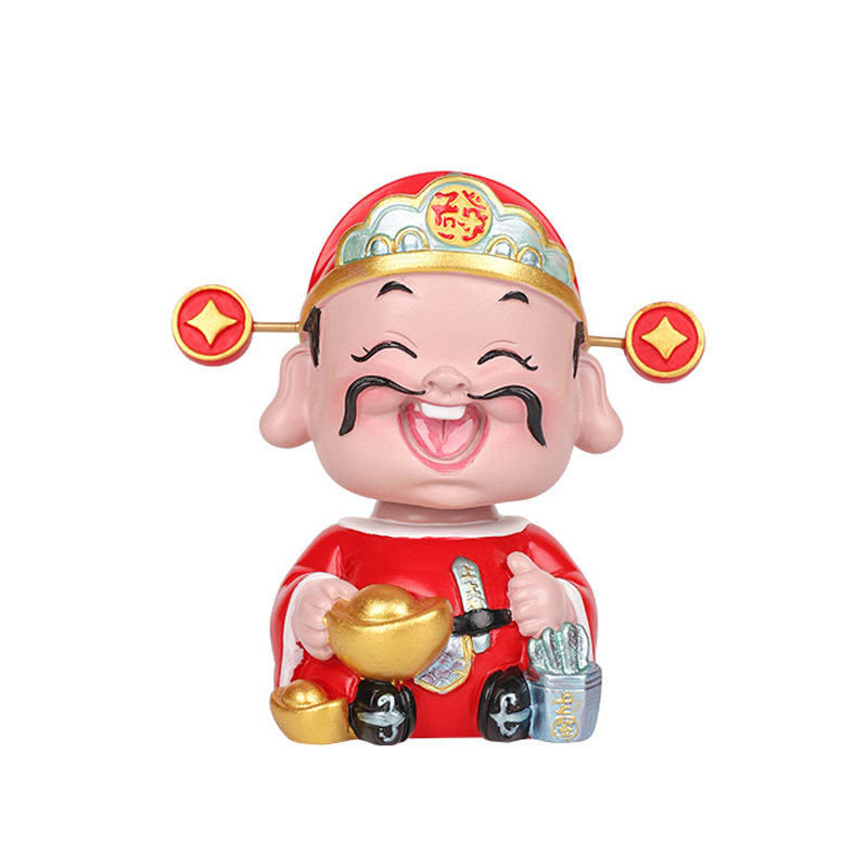 小财神摇头汽车摆件创意招财平安