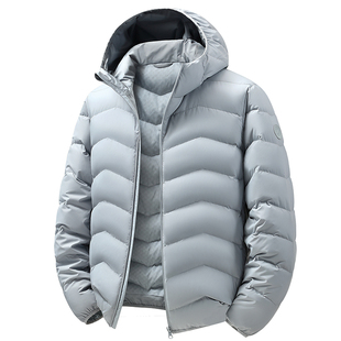 鸭鸭羽绒服轻薄款2025年冬季休闲时尚保暖连帽鸭绒外套男女同款