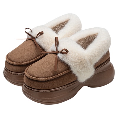 朴西高帮厚底棉拖鞋雪地靴保暖