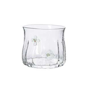 dirty咖啡杯复古高颜值手工裱花高硼硅玻璃杯澳白拿铁特调果汁杯