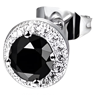 防弹少年团金泰亨同款黑锆石耳钉男女耳环钻饰品小众设计2022新款