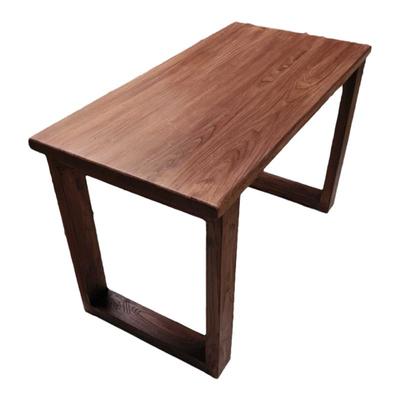 老榆木写字台实木原木饭桌商用长方形书桌莫比恩茶桌民宿大板桌