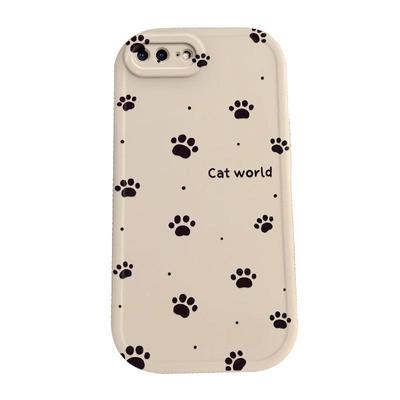 适用苹果8plus手机壳iPhone7新款8P全包防摔i8保护套ip8puls硅胶软壳平果七钢化膜八8plus外壳男女款可爱猫咪