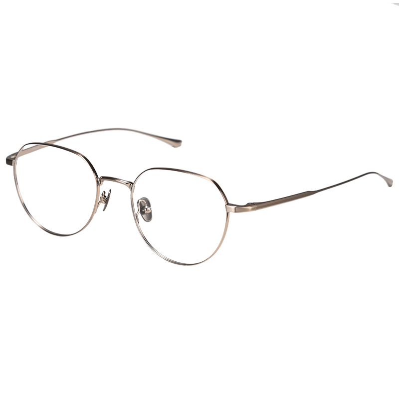 超轻复古眼镜框男款纯钛梨形文艺女生简约全框素颜近视舒适防蓝光
