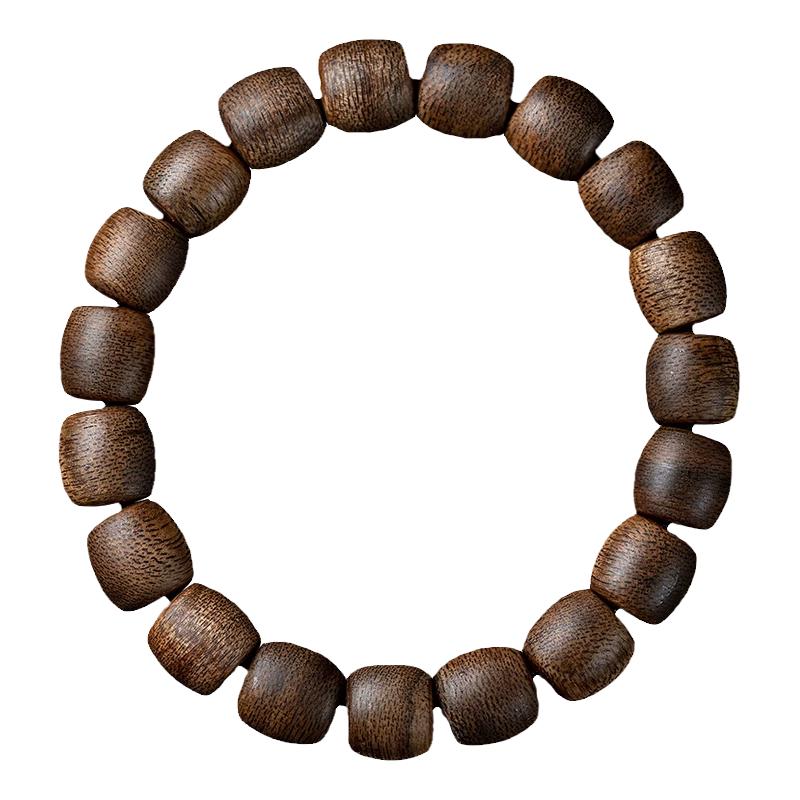 越南芽庄奇楠沉香手串男女款随形桶珠老料108颗佛珠官方旗舰店