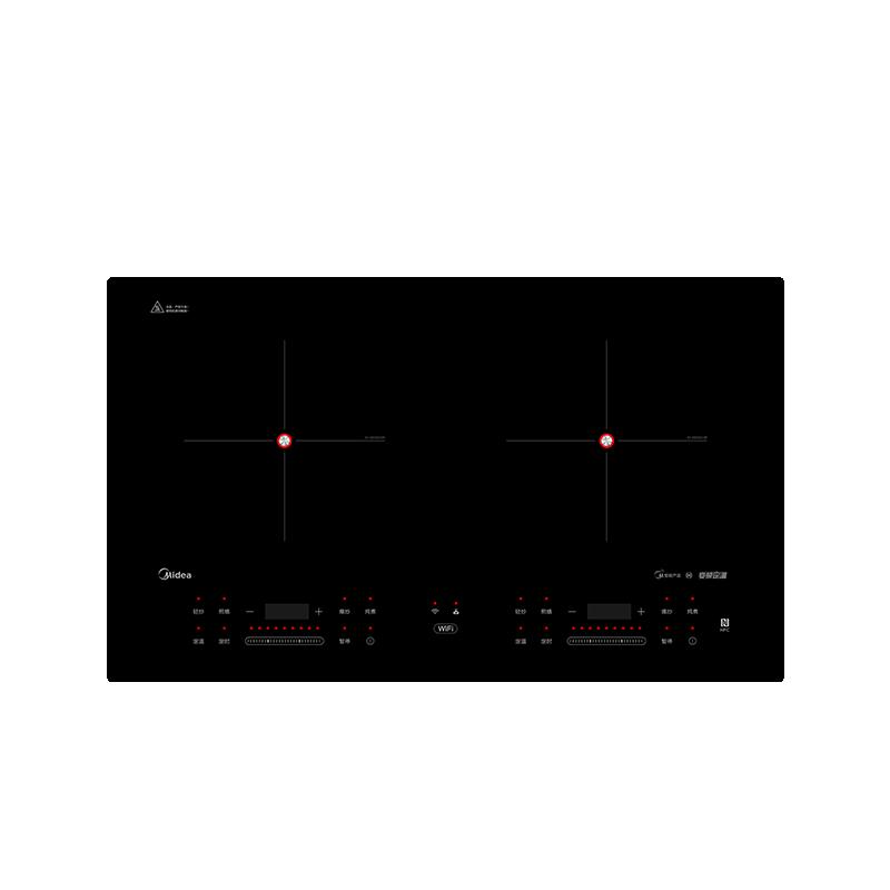 美的双灶电磁炉嵌入式家用高端智能电磁灶3500W防水恒匀火双头灶