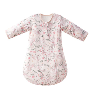 科巢婴儿睡袋夏季纱布一体新生儿童宝宝春秋桑蚕丝防踢被四季通用