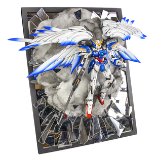 破镜高达场景 万代MG1/100零式飞翼阴影喷涂渐变效果 代工 加工