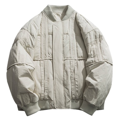 复古立领冬季宽松外套羽绒服