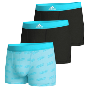Adidas 阿迪达斯官方男士早秋速干弹力棉质平角内裤透气3条装