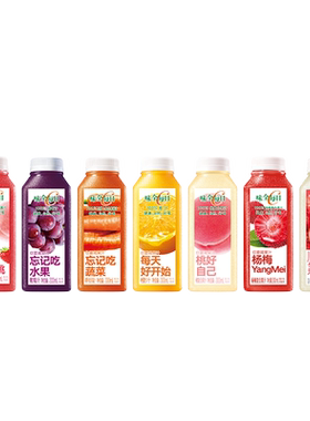 味全每日C果汁果蔬汁300ml*12瓶 橙汁葡萄汁组合装冷藏饮品