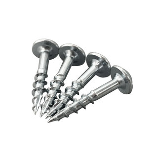 SQ2方口斜孔钉木工尖部开槽圆头带垫四方批头专用自攻钉斜孔连接