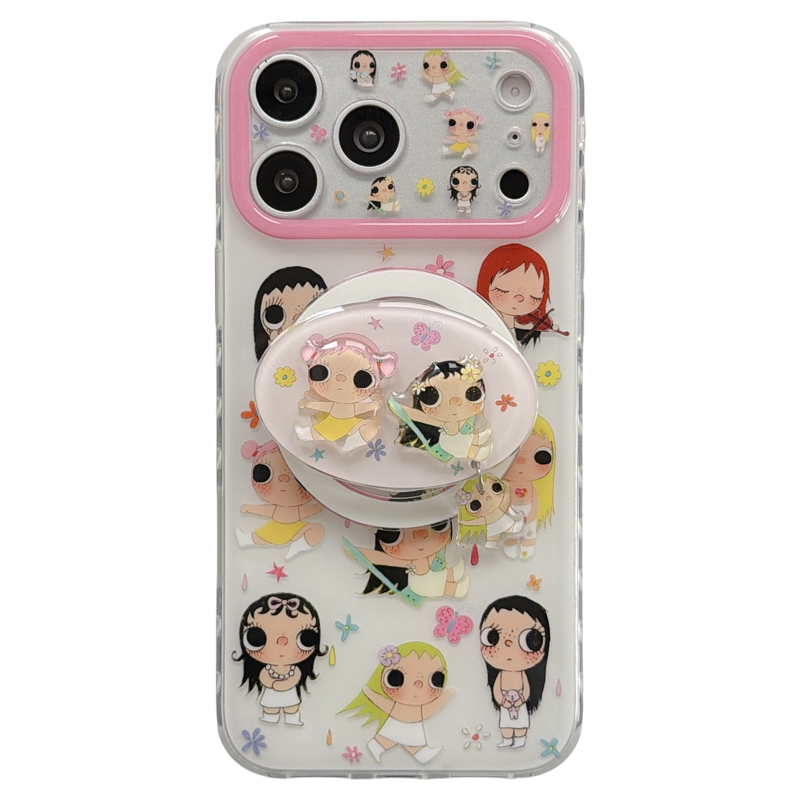 jze甜美可爱卡通小玉yuy挂坠适用苹果17ProMax手机壳创意iphone15新款16pro女17pro磁吸支架14全包防摔手机套