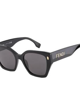 【自营】Fendi芬迪墨镜猫眼金标logo粗框板材太阳眼镜女 FE40070I