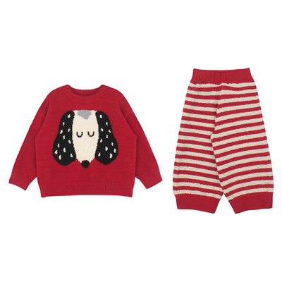 utouto冬季小狗家居上衣/家居裤