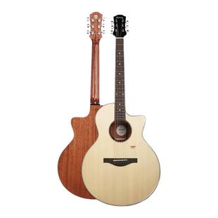 楚门trumon入门进阶民谣吉他云杉单板桃花芯150tf成人学生150D