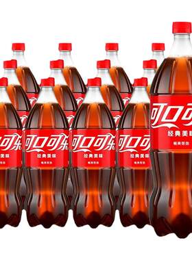 可口可乐大瓶装碳酸饮料1L*12瓶汽水夏日畅饮家庭畅享整箱包邮