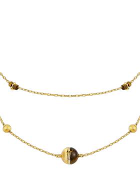 ZEGL流光虎眼石轻奢复古锁骨链