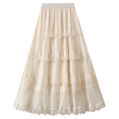 【清仓】9085波浪网纱蛋糕裙