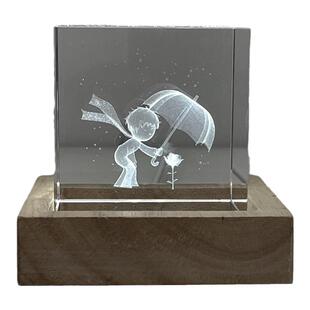 “只有你是我无可替代的玫瑰”浪漫治愈系水晶摆件送朋友生日礼物