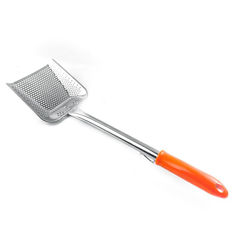 不锈钢油渣长柄滤油勺漏勺工具