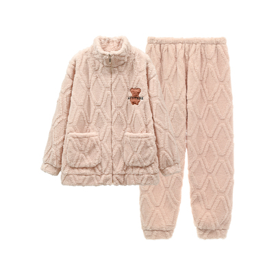 芬腾情侣睡衣珊瑚绒秋冬加厚套装