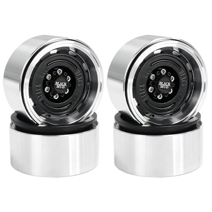 攀爬车R2.2英寸黑泥金属轮毂夹胎复古轮胎RC模型改装升级op配件