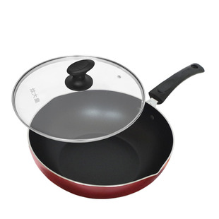 炊大皇煎炒多用锅28无油烟平底不粘锅小炒锅30cm电磁炉燃气通用