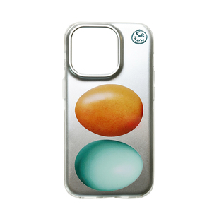 SoftServe柔软供应《金属鸡蛋》适用于苹果iphone15/16/17promax印花手机壳全包保护套子高级感液态金属硅胶