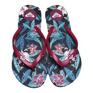 现货ROXY2026夏季新款红鞋带花底凉拖鞋女时尚百搭仙女风人字拖