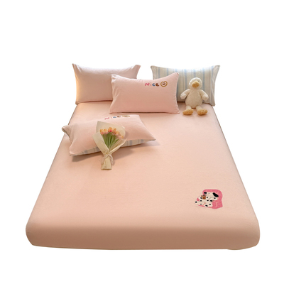 珊瑚绒加厚卡通儿童床笠单件